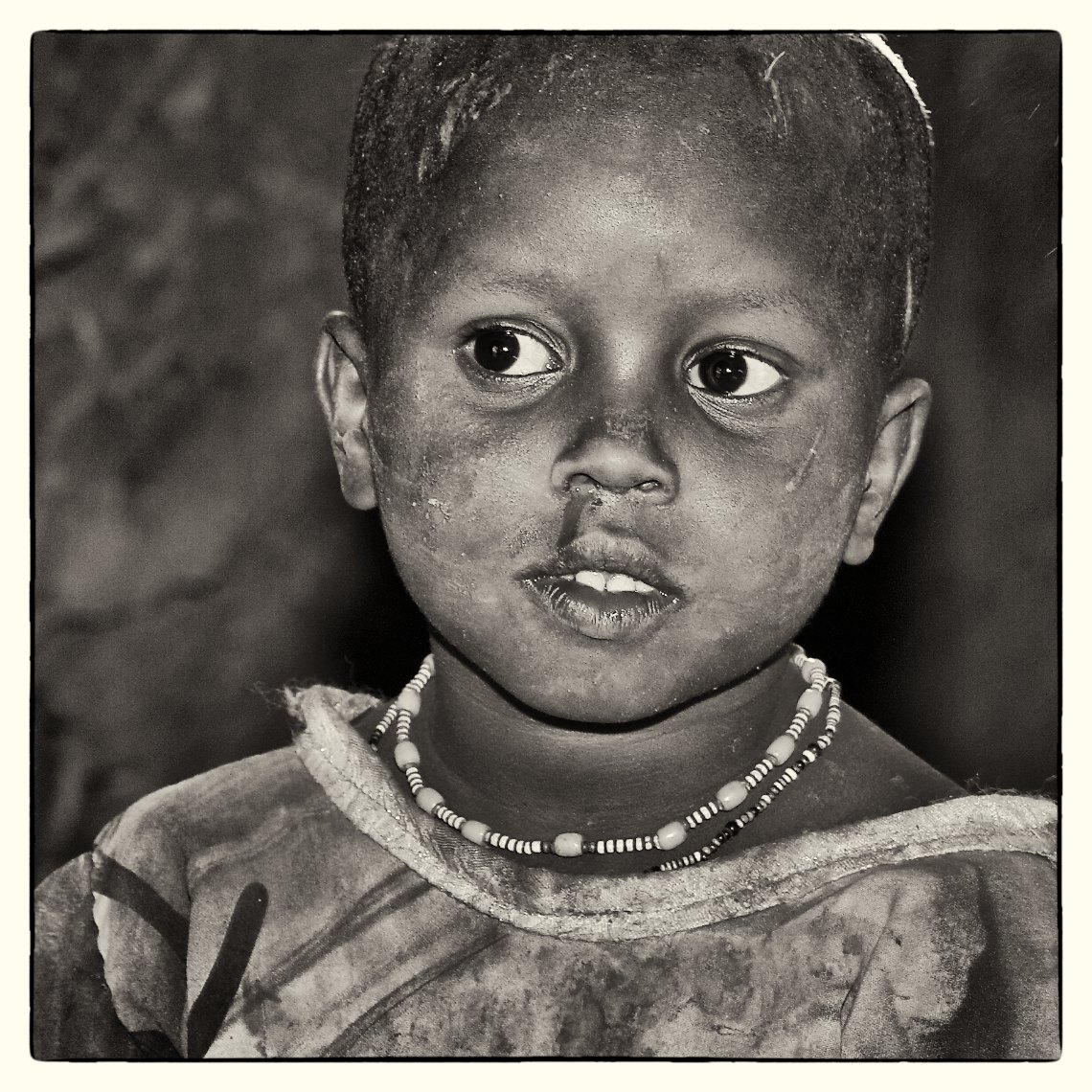 Kenya Amboseli Massai portrait child