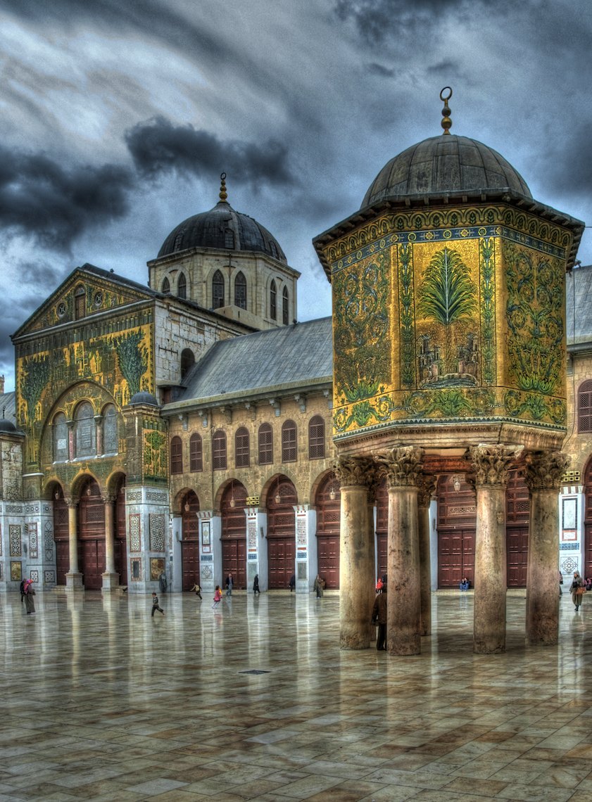 Syria Damascus Umayyad Mosque Courtyard HDR