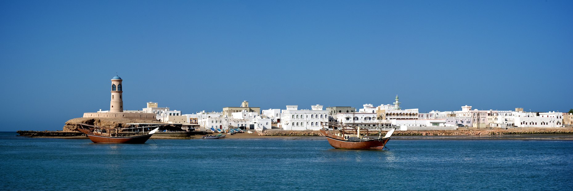 Oman Sur harbor panorama