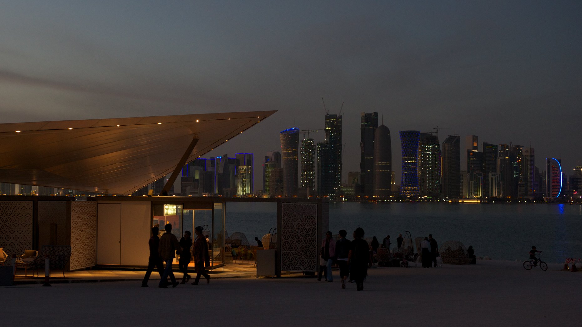 West Bay at night, Doha, Qatar