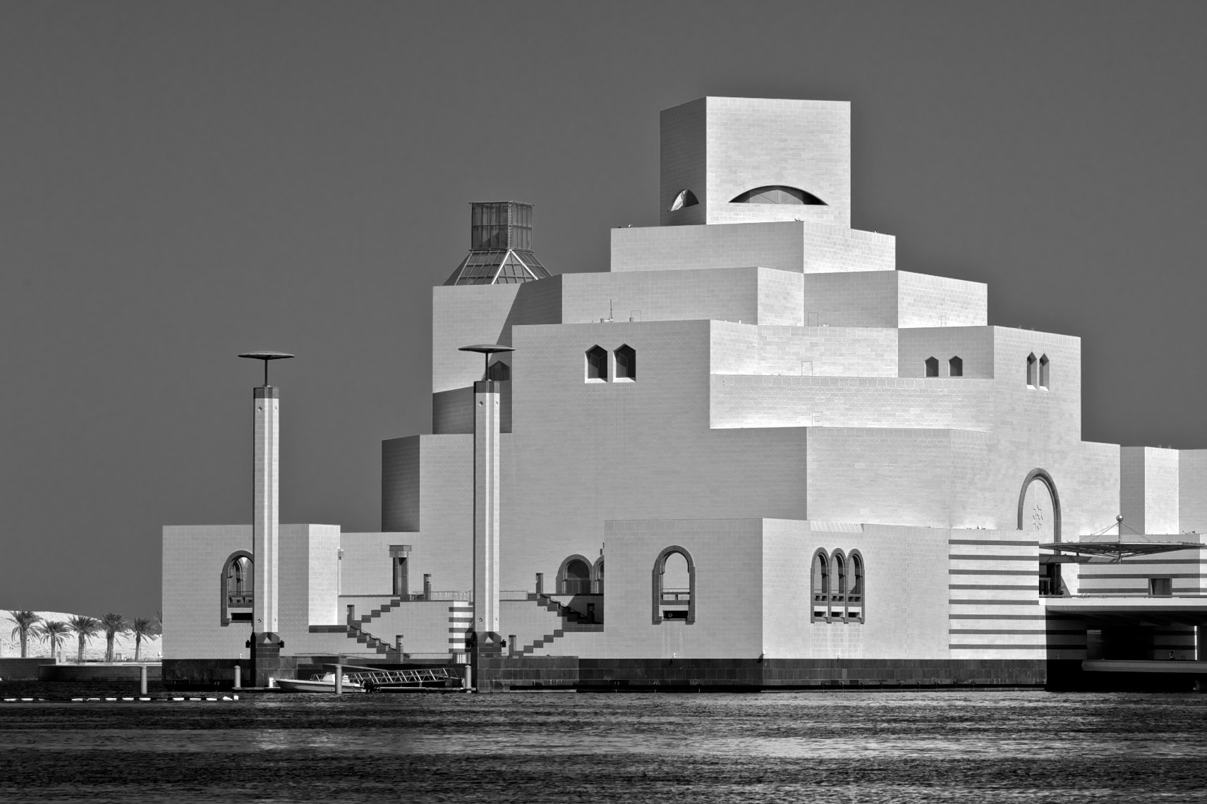 Qatar Doha Museum of Islamic Art black and white